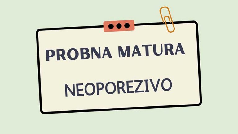 PROBNA MATURA – NEOPOREZIVO