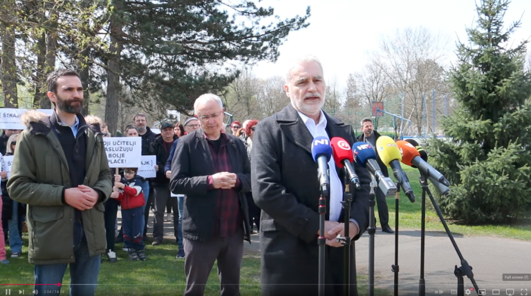 Konferencija za medije o odzivu na štrajk