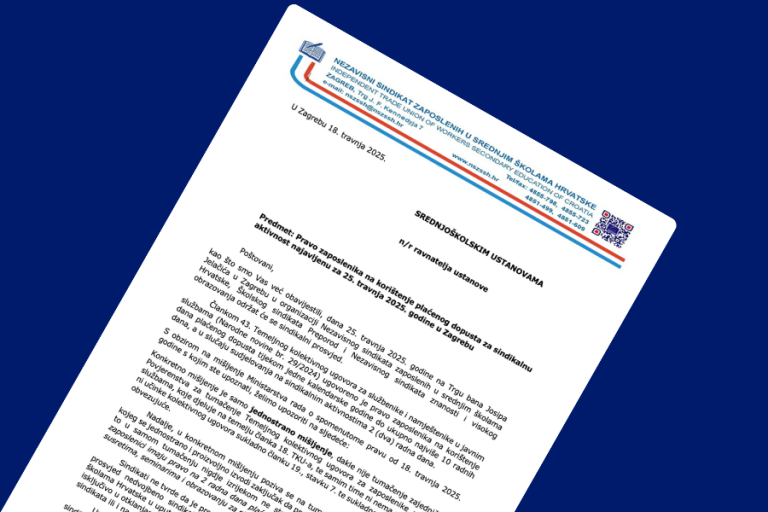 OBAVIJEST RAVNATELJIMA