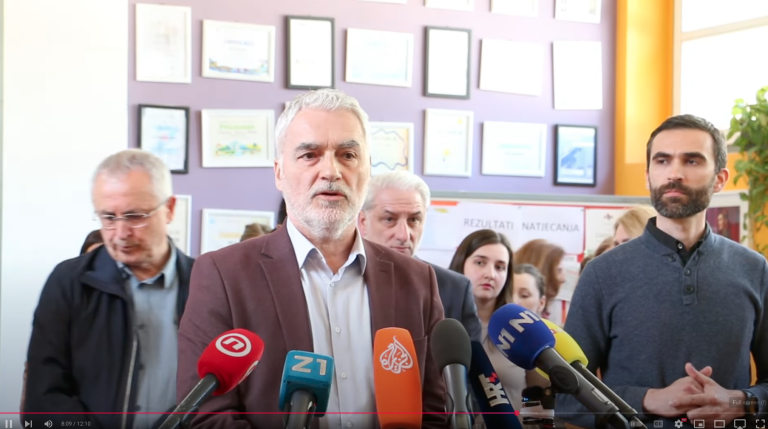 Konferencija za medije o odzivu na štrajk