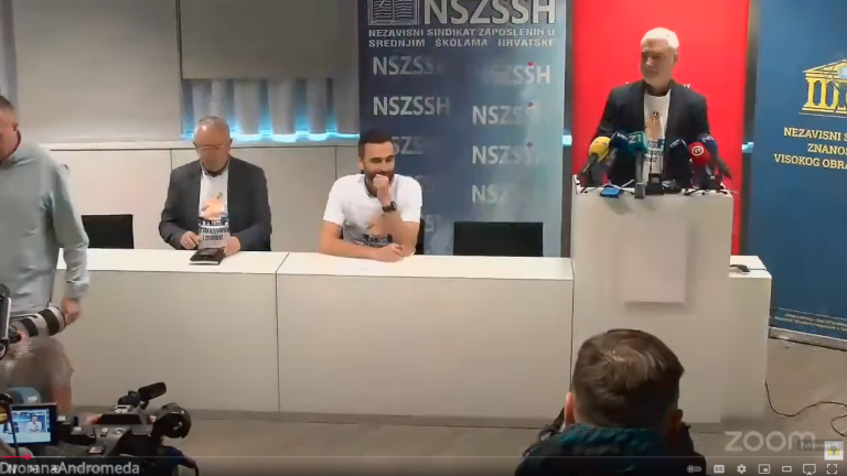Konferencija za medije u povodu opstrukcije sindikalnih aktivnosti i najava prosvjeda