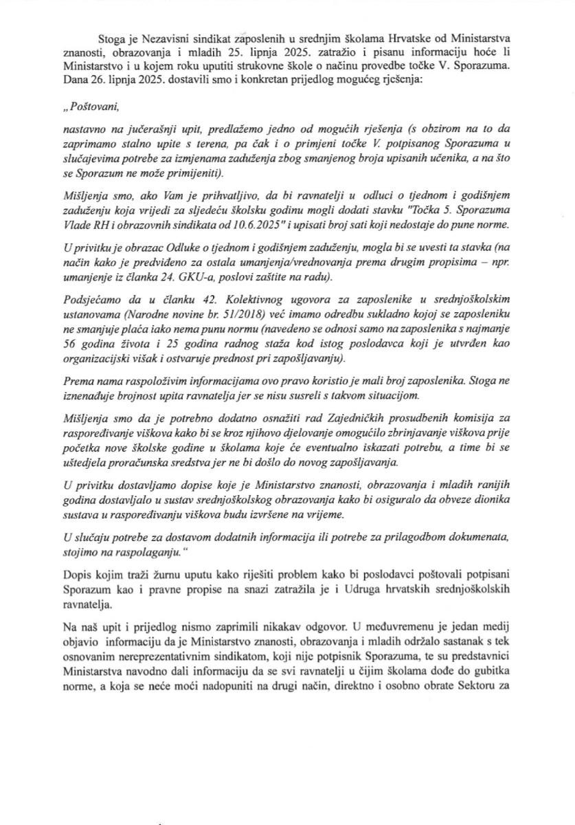 Primjena točke V. Sporazuma- upute 2