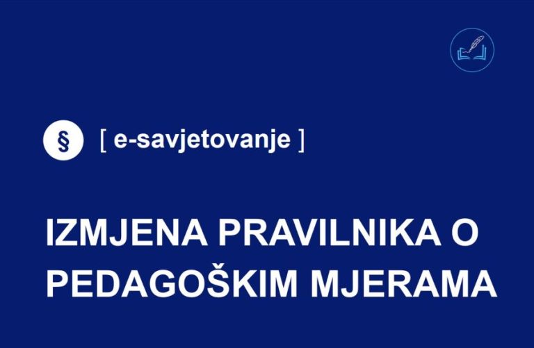 Javno savjetovanje o Pravilniku
